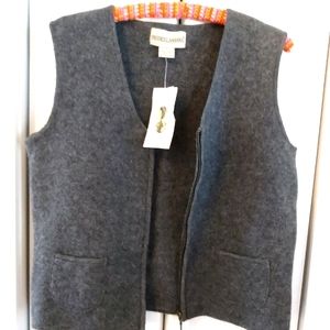Wool zip vest